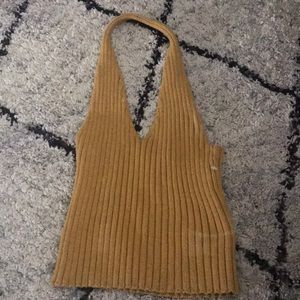 Mustard halter top